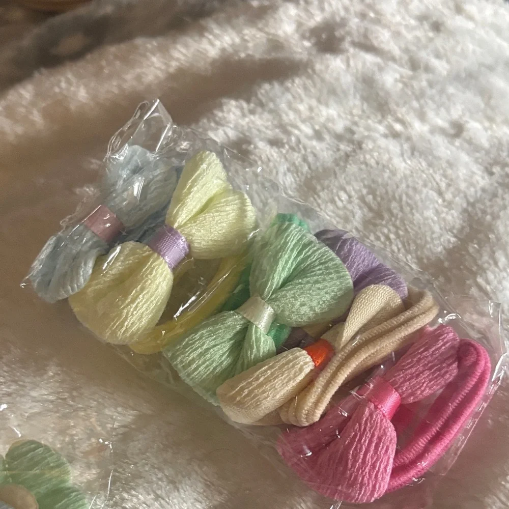 Colorful Kids Hair Scrunchies Set